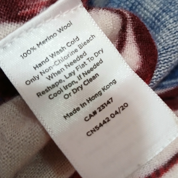 Talbots Women's Size XL Multicolor 100% Merino Wool Sweater - Picture 8 of 8